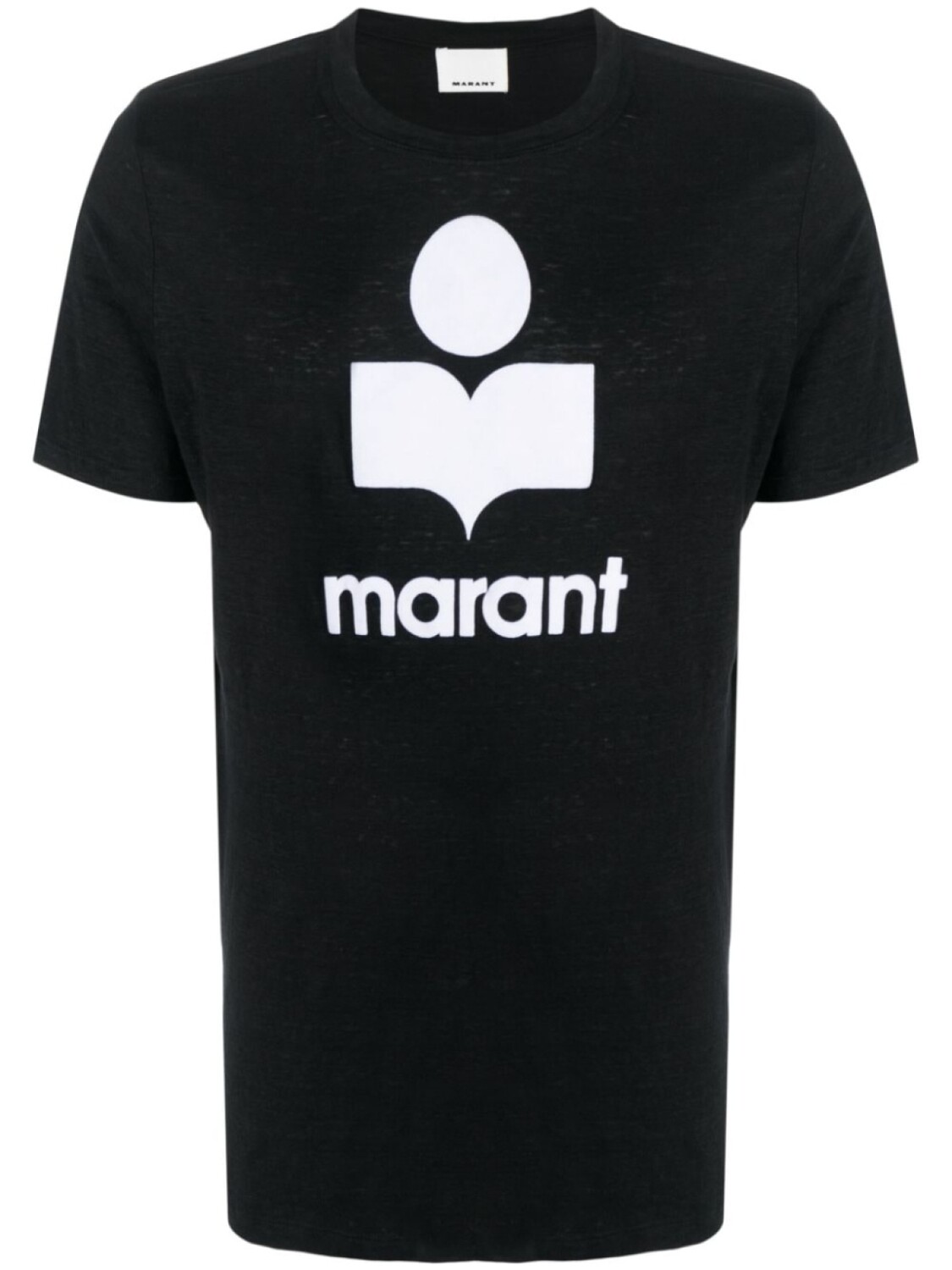 

Marant льняная футболка с логотипом, черный