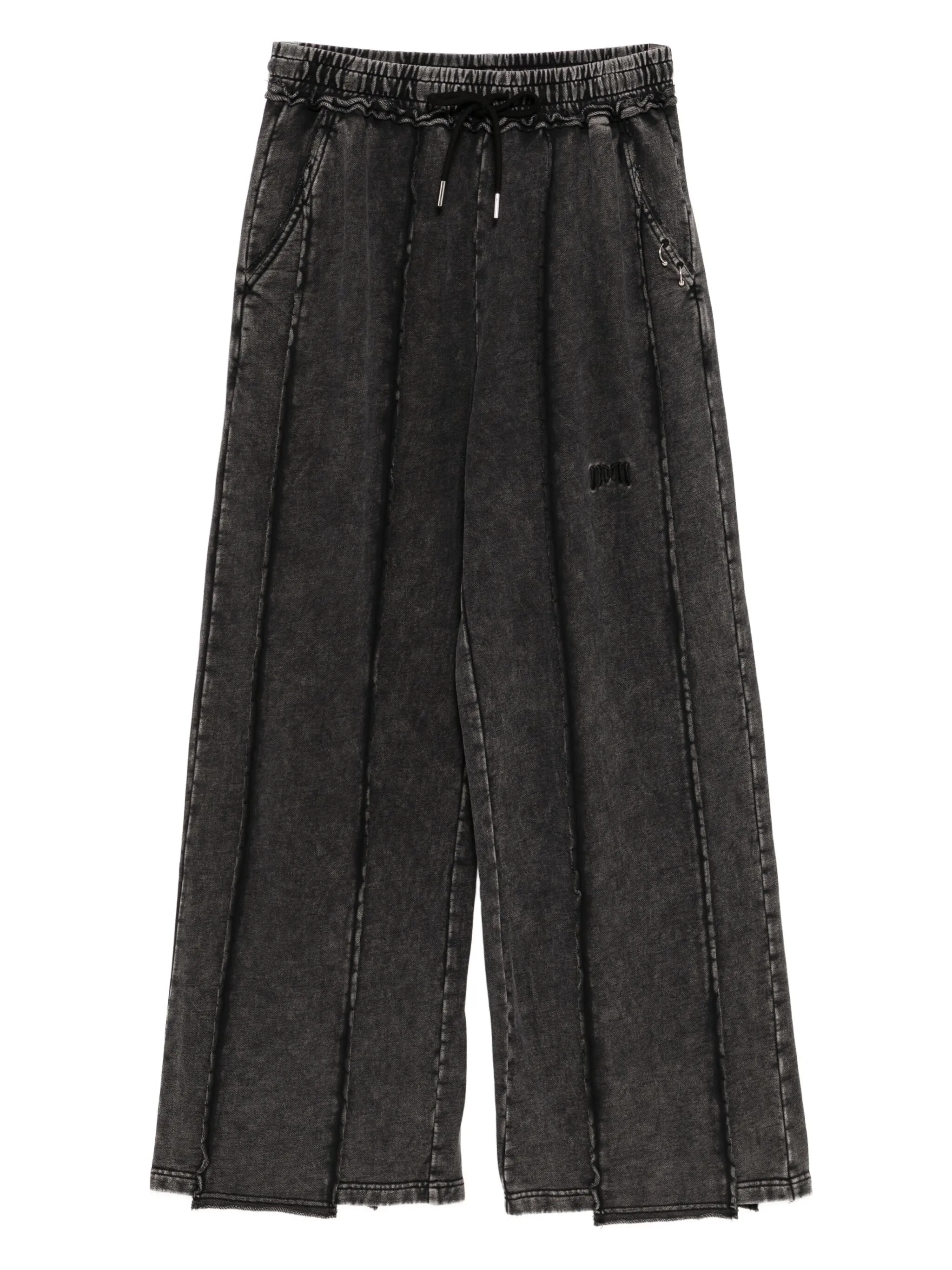 

Брюки с вышитым логотипом Mini Cream, черный