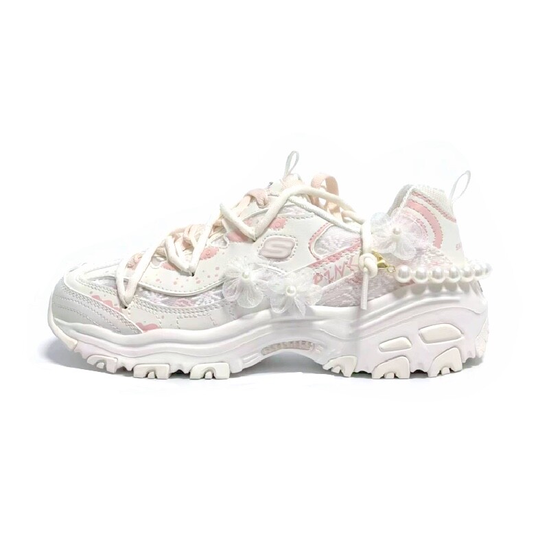 

Кроссовки Skechers Lifestyle Low-top, белый/светло-розовый/светло-серый