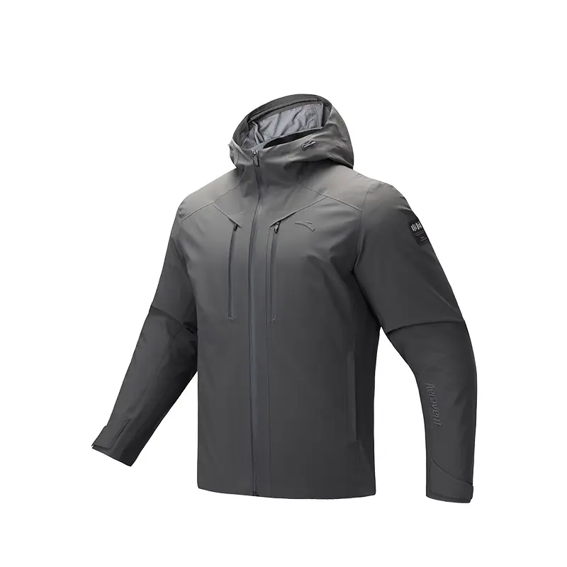 

ANTA Ветровка мужская водонепроницаемая и ветрозащитная, Smoke Black Gray