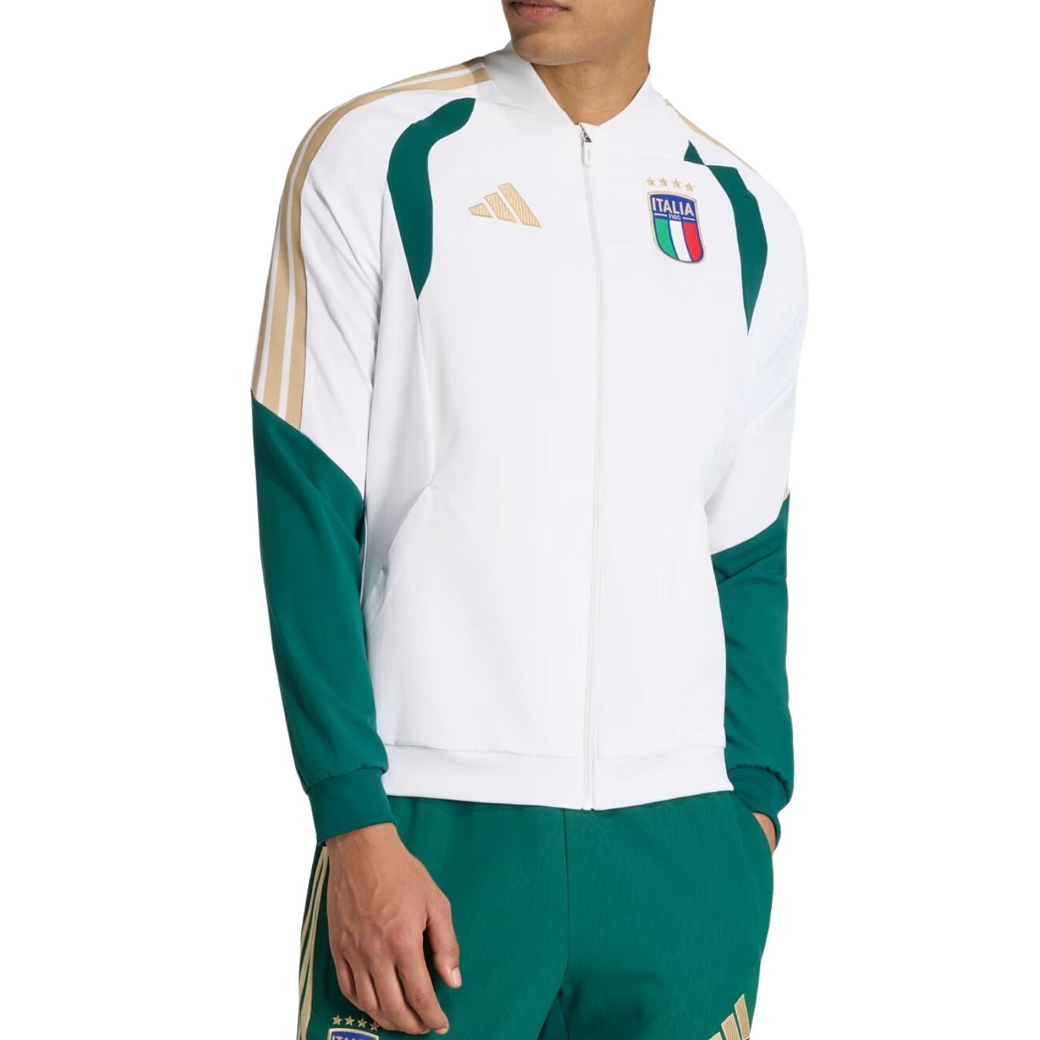 Куртка Adidas Italy 26 Tiro Presentation Jacket 'White' — фото 2