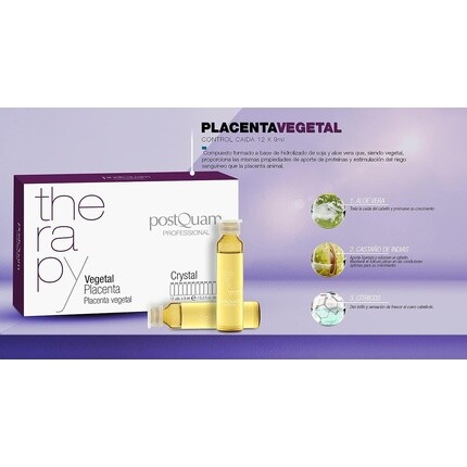Postquam Therapy Crystal Herbal Placenta Ампулы от выпадения волос 12 ампул по 9 мл — фото 2