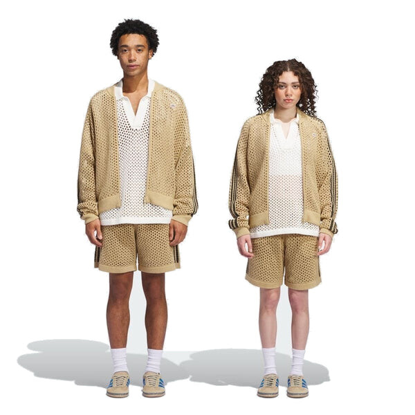 Куртка x clot fw24 вязаная крючком спортивная куртка азиатские размеры Adidas, коричневый — фото 3