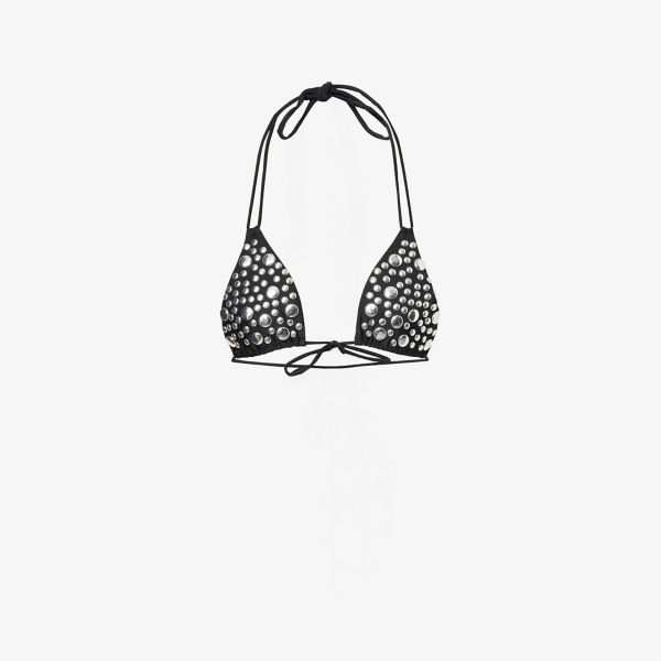 

Топ бикини Silvra с шипами Jaded London, черный