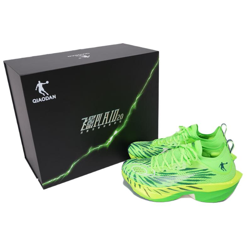 

Кроссовки Feiying Plaid 2.0 мужские с низким верхом, ярко-зеленые QIAODAN, Shining Green/Abyss Green (Box)