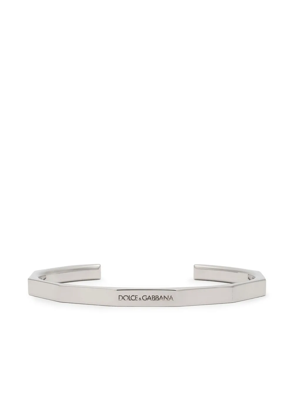 

Браслет-кафф с логотипом DOLCE & GABBANA, серебряный