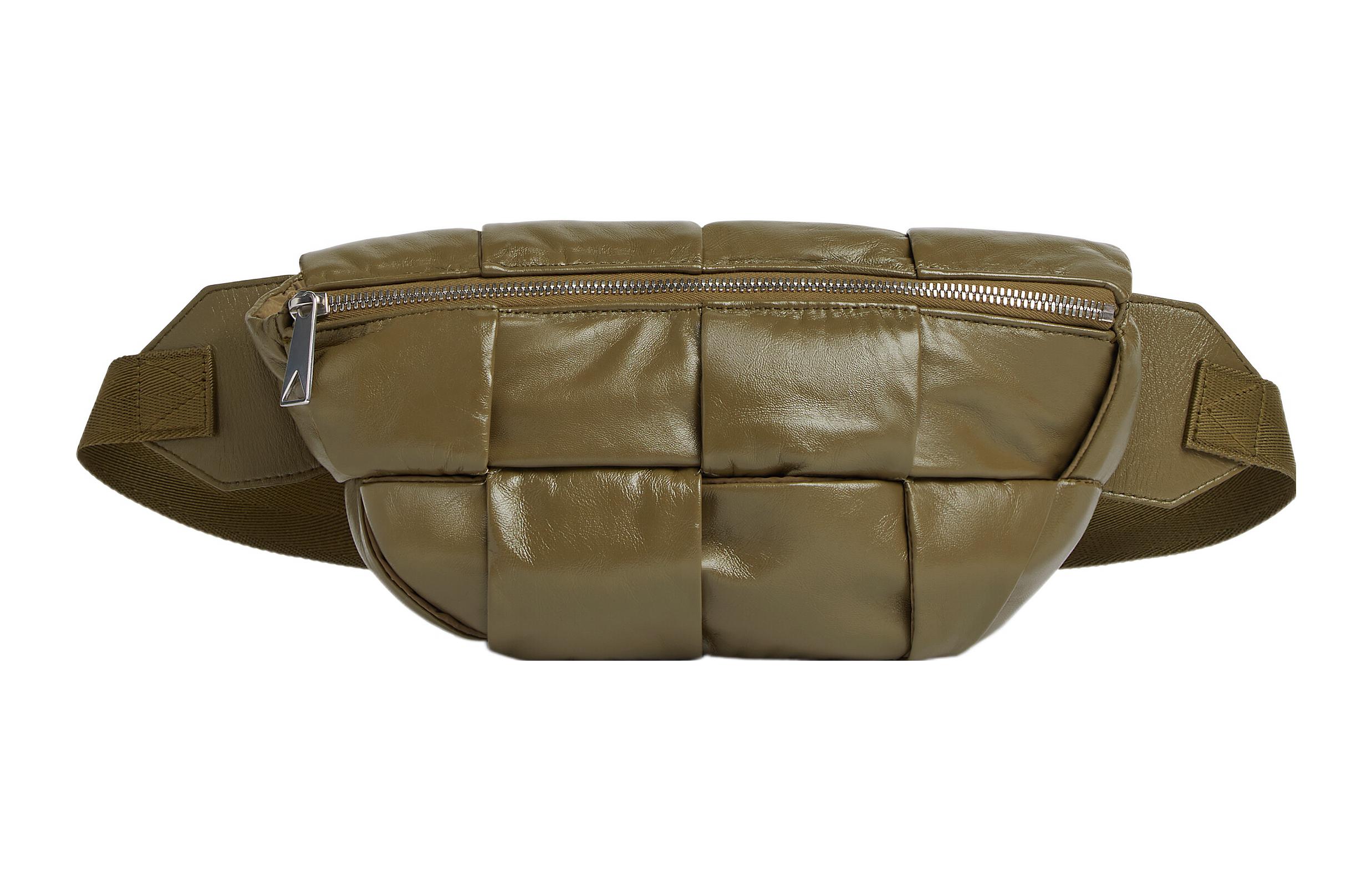 

Bottega Veneta Сумка-пояс из кашемировой кожи мужская мохово-зеленая