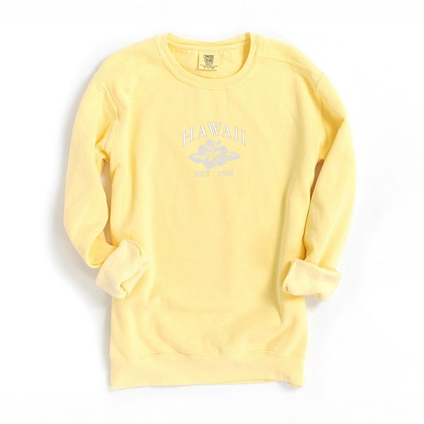 

Вышитая гавайская цветочная толстовка garment dyed Simply Sage Market, Butter