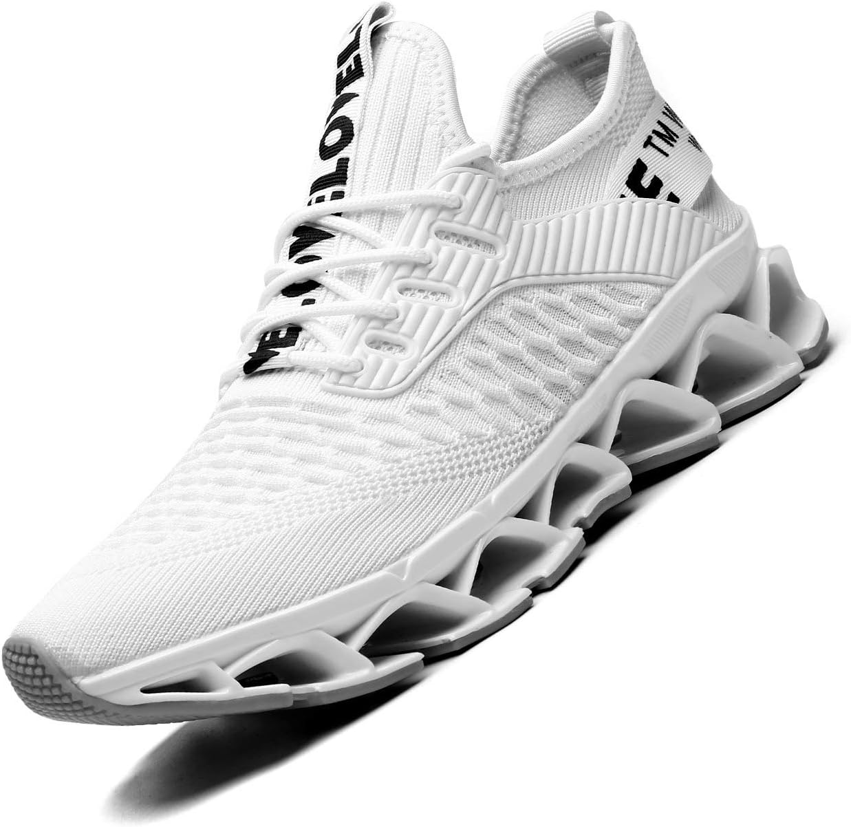 

Мужские беговые кроссовки Chopben Blade, противоскользящие, модные, с дышащей сеткой, мягкой подошвой, повседневные спортивные обувь для прогулок, белый