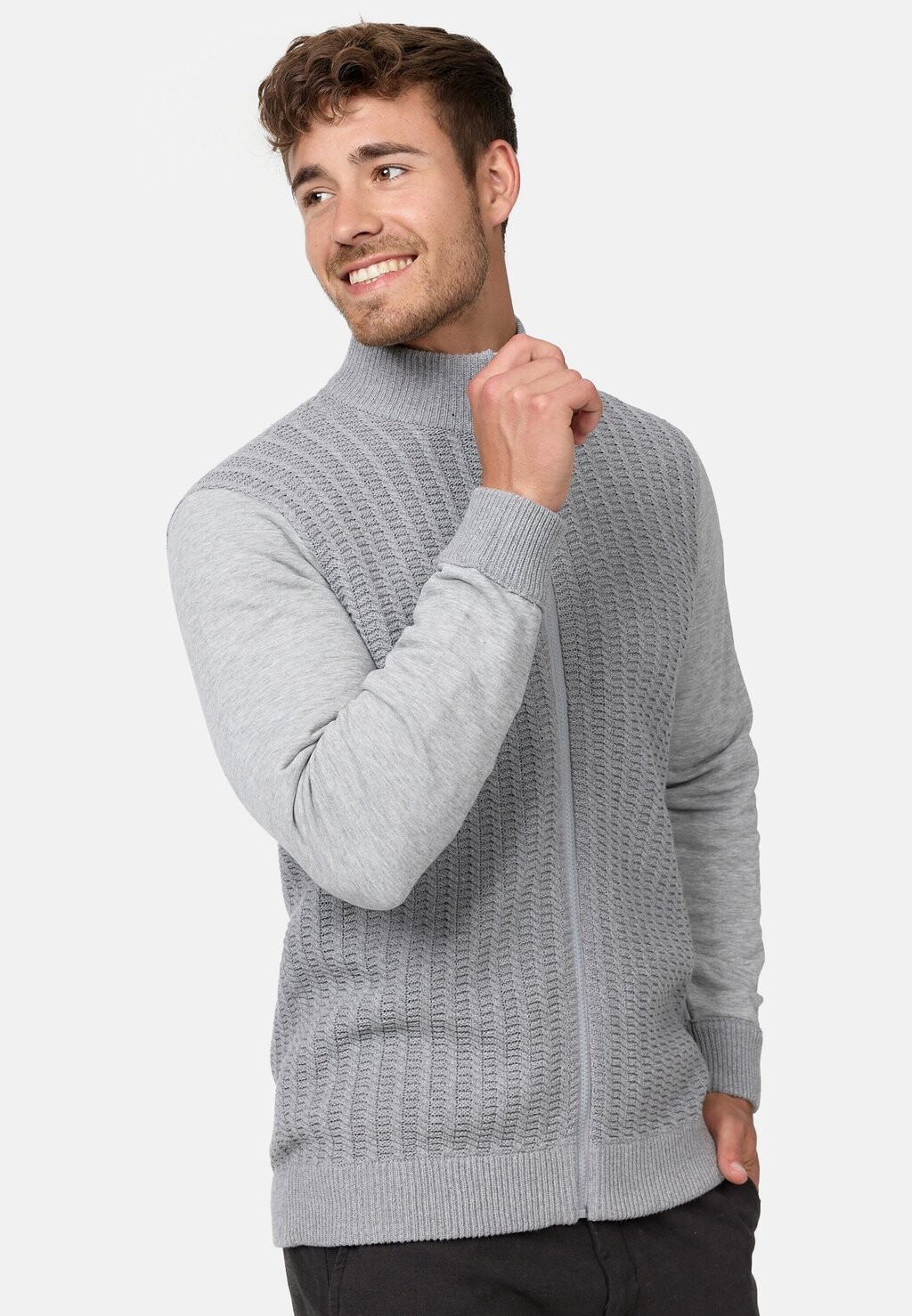 

Кардиган INCASON INDICODE JEANS, цвет lt grey mix