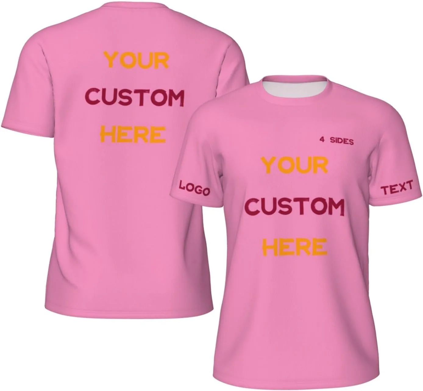 

Футболка Custom с принтом на 4 сторонах