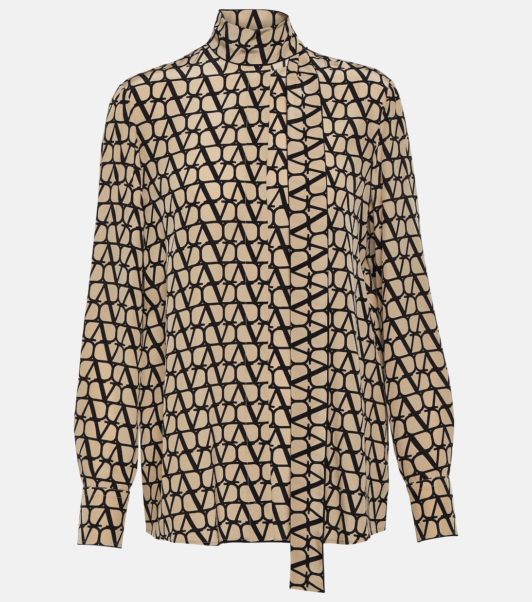 

Блуза toile iconographe из шелкового крепдешина Valentino, бежевый