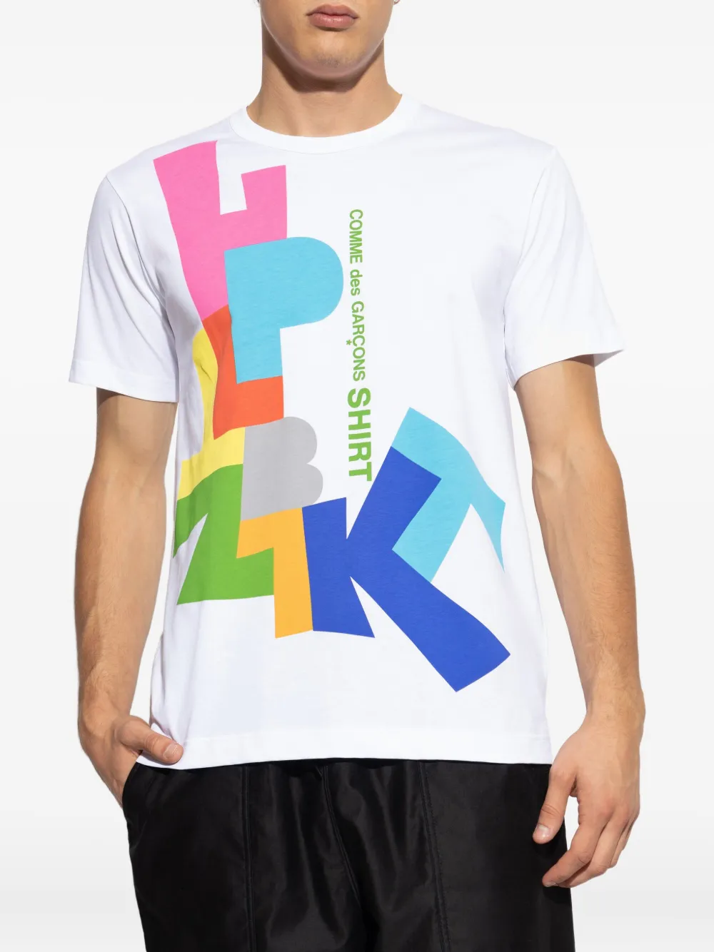 

Футболка с графическим принтом Comme Des Garçons Shirt, белый