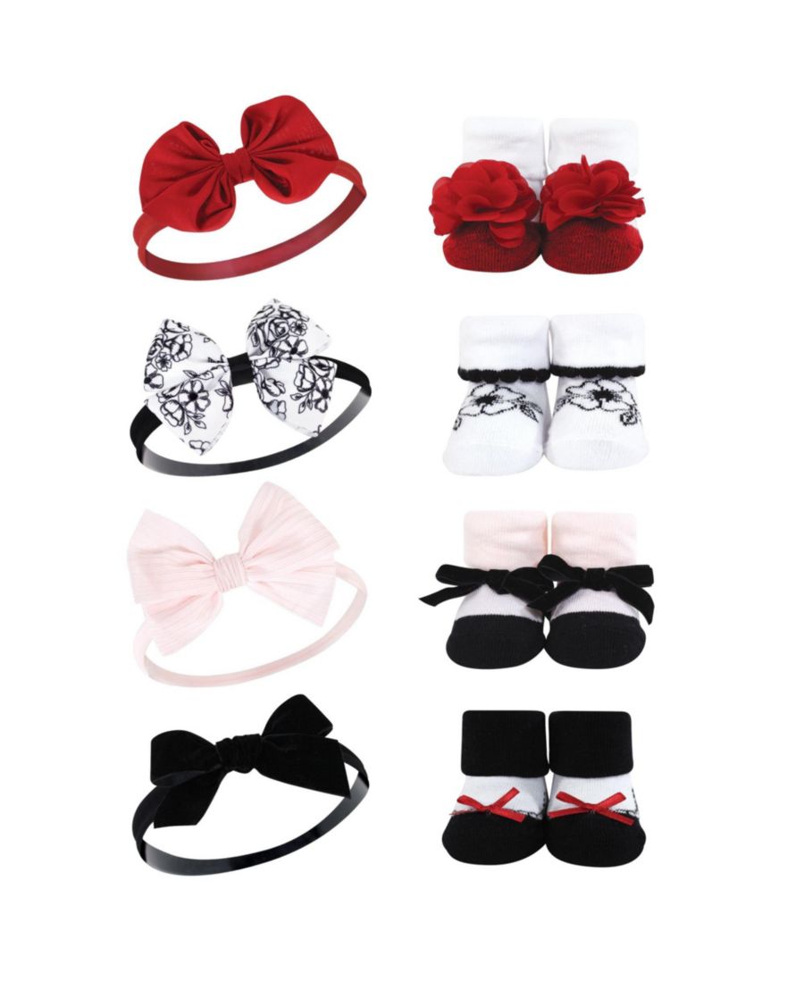

Набор из 8 предметов: повязка на голову и носки Hudson Baby, Black toile