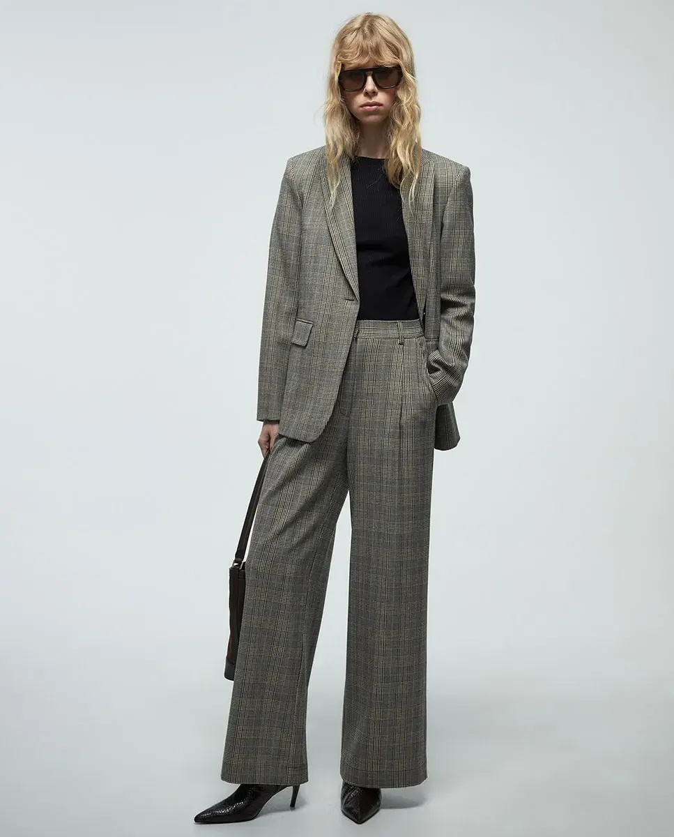 

Широкие брюки со складками Sfera, серый