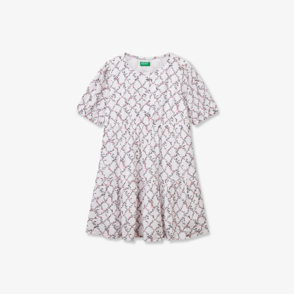 

Платье Benetton с коротким рукавом, белый