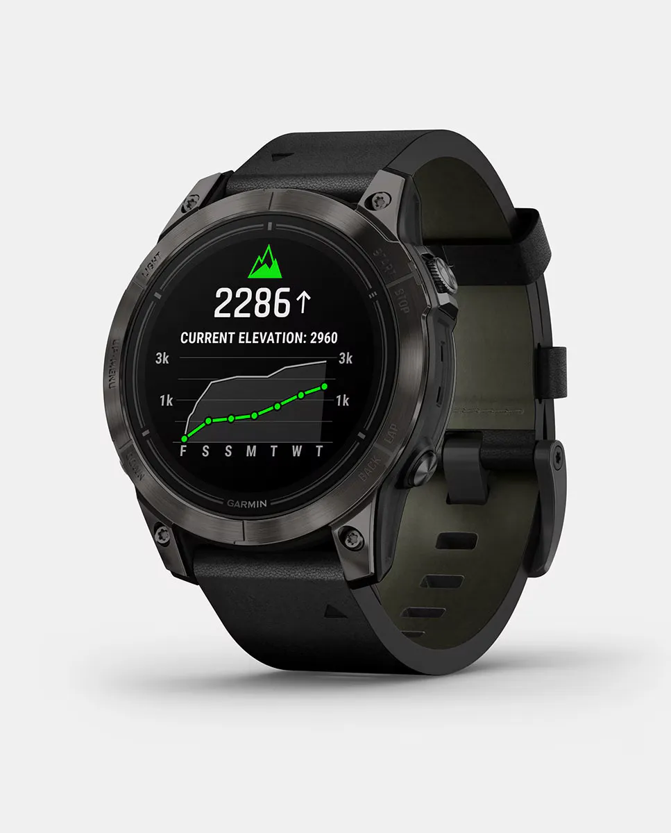 

Смарт-часы EPIX PRO 2GEN из черной кожи Garmin, черный