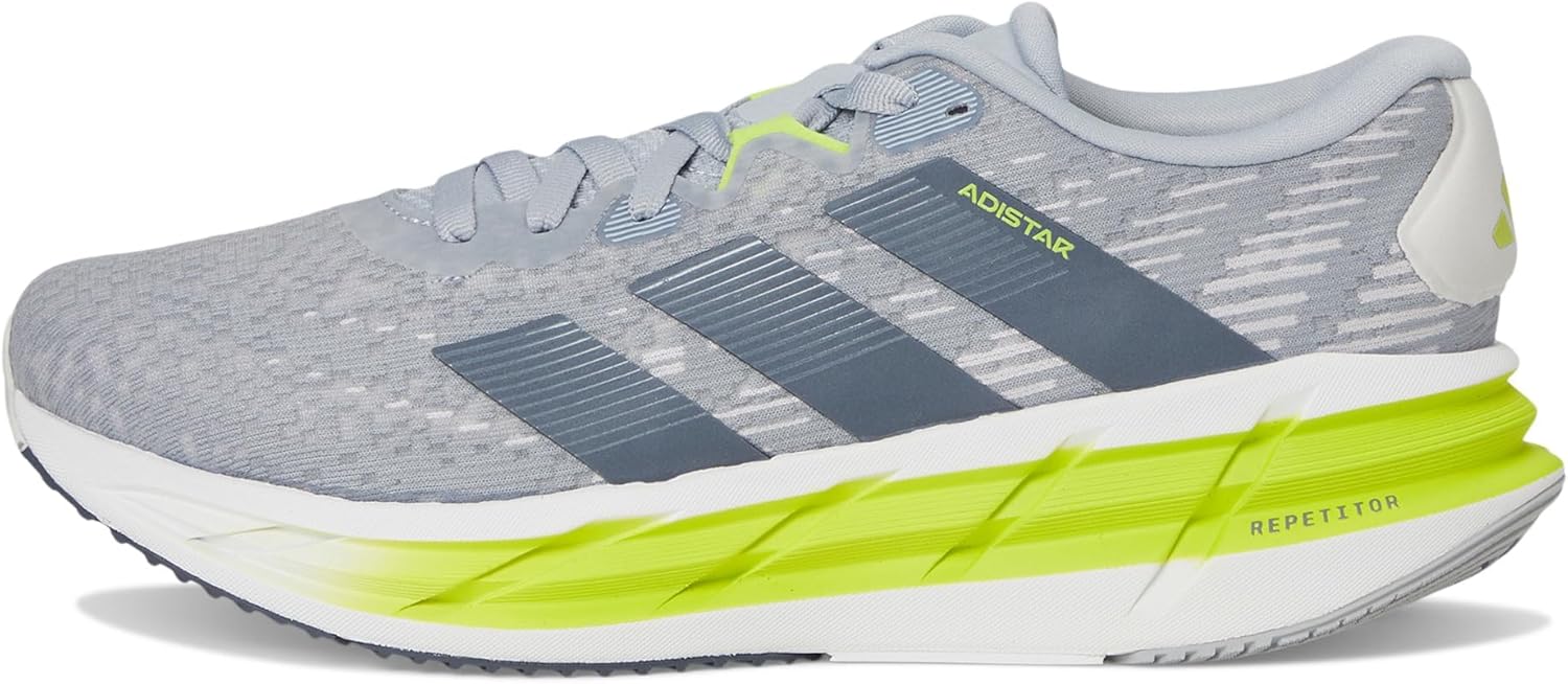 Мужские кроссовки Adidas Adistar 4, серый/желтый — фото 4
