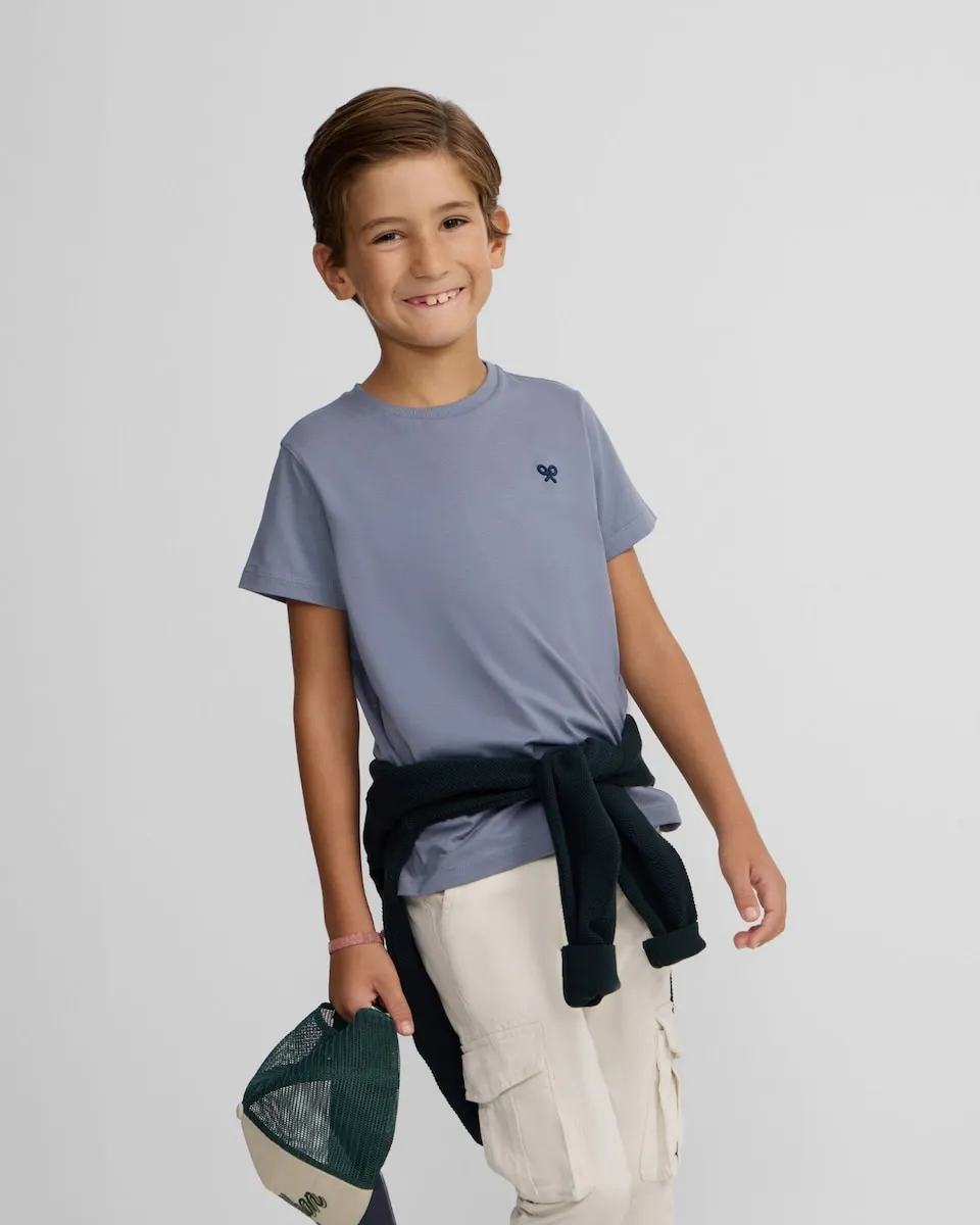 

Детская футболка с мини-логотипом Silbon, синий