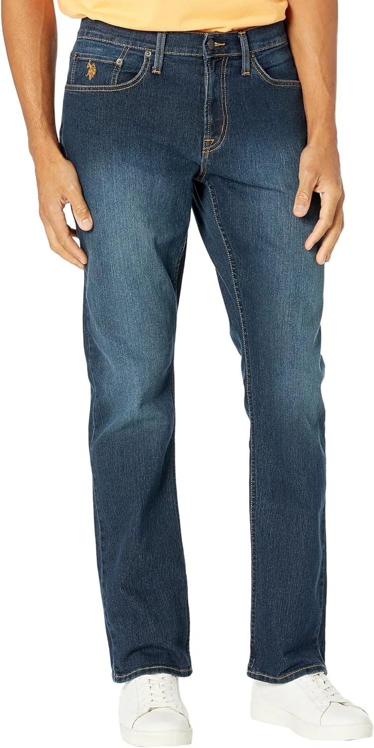 Джинсы Slim Straight U.S. POLO ASSN., Stretch Dark Enzyme