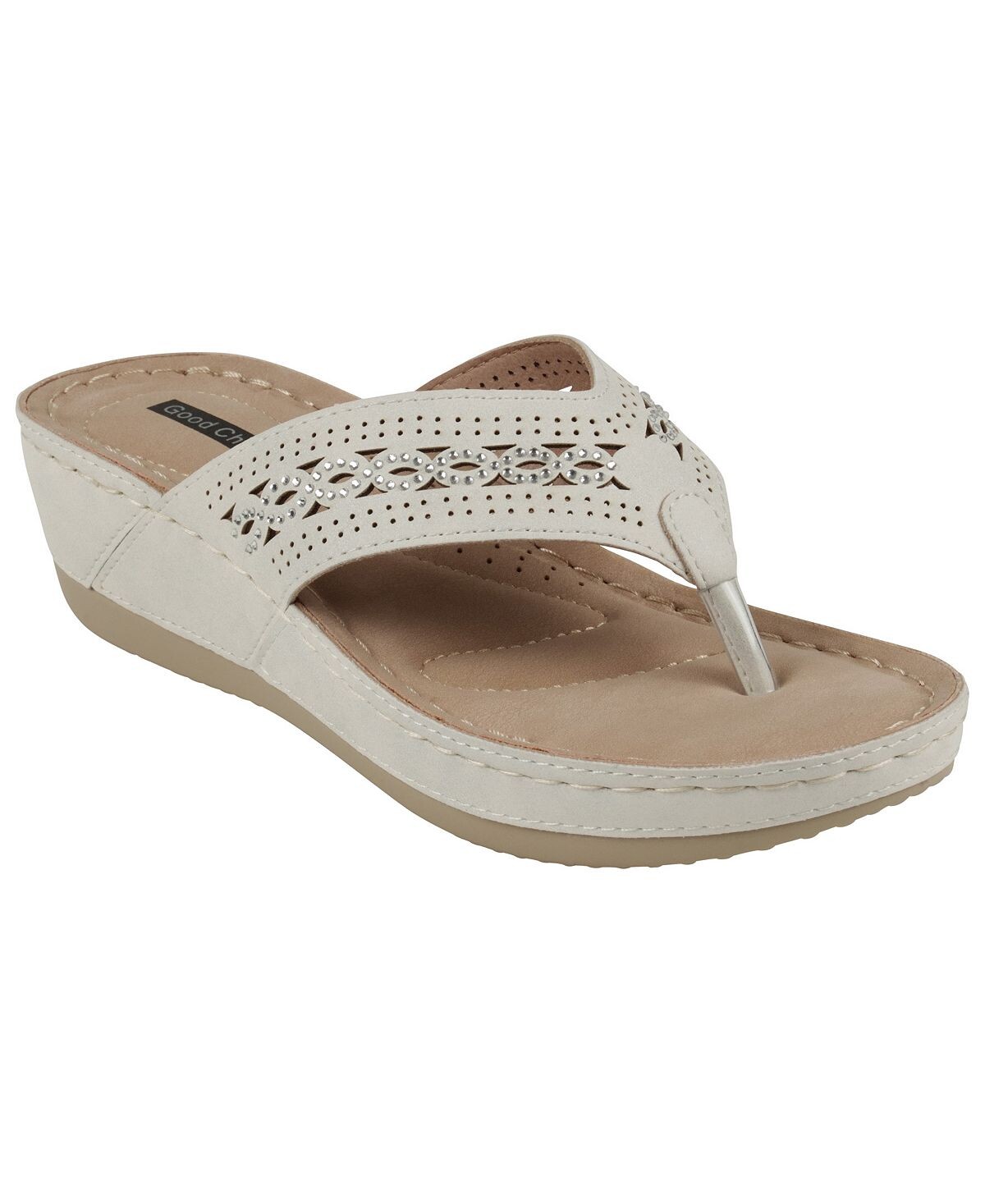 

Женские босоножки на танкетке Bari Thong GC Shoes, белый