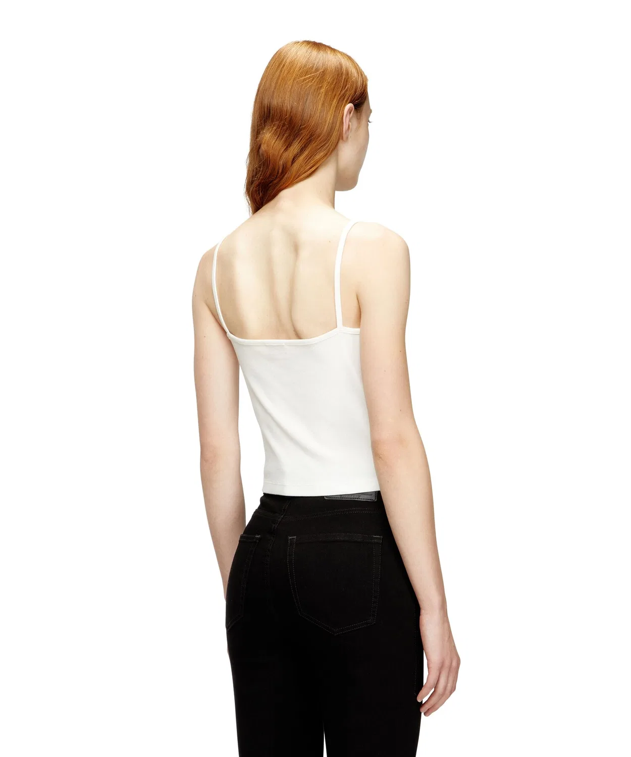 Женский топ-камисоль Slim Fit с логотипом, хлопок, белый — фото 2