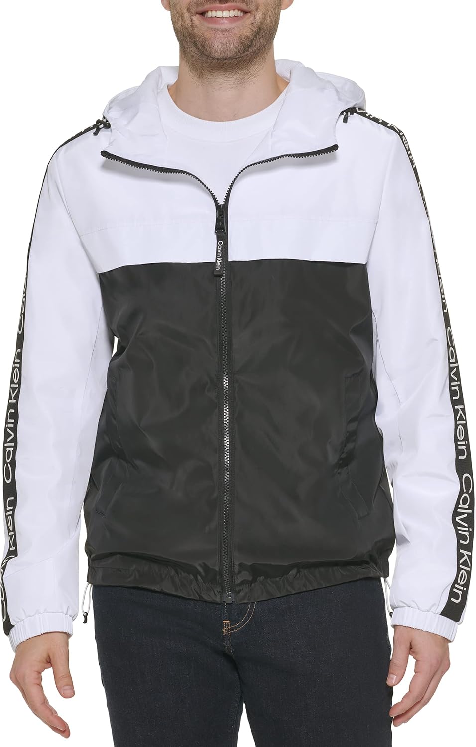 

Мужская легкая куртка Calvin Klein из полиэстера с открытым низом, Light-Weight White