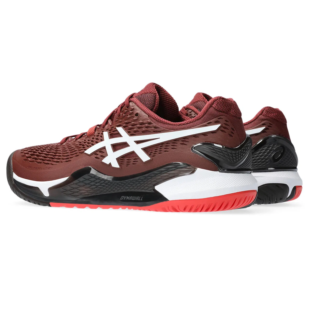 Теннисные кроссовки «Gel-Resolution 9» от ASICS, Antique Red/White — фото 2