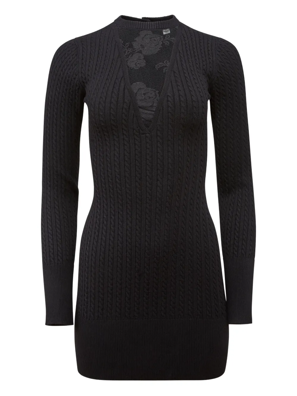 

Платье Quinn фактурной вязки Fleur Du Mal, черный