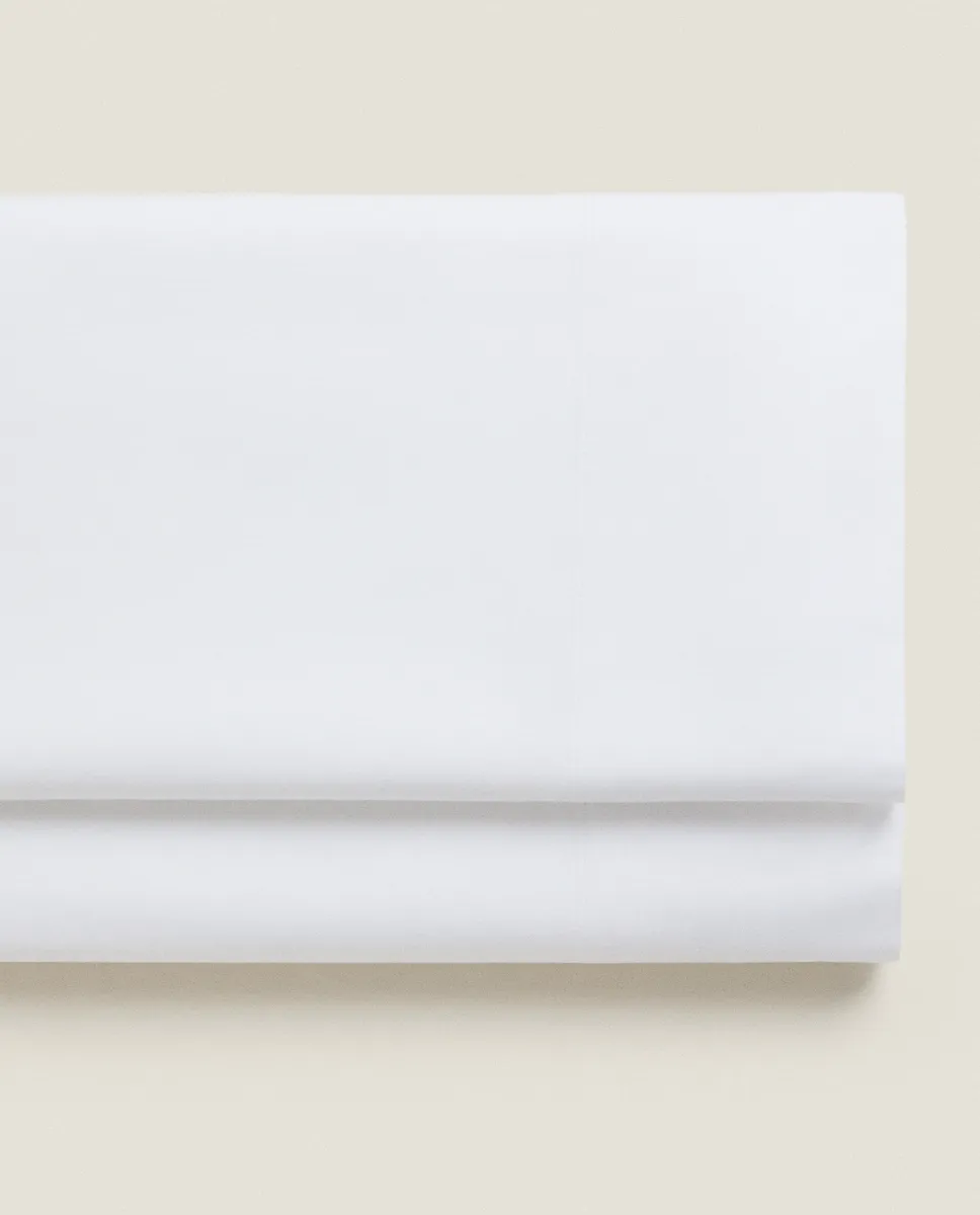 

(200 нитей) плоский лист хлопкового перкаля Zara Home, белый