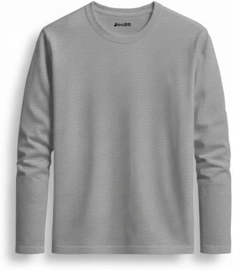 Набор из 3 футболок с длинным рукавом, хлопок, Generic, Black, Navy Blue, Heather Grey — фото 4
