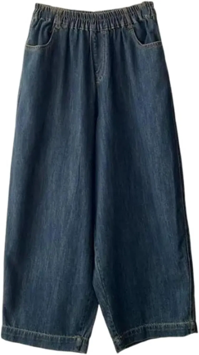 Джинсы с высокой талией, Wide Leg, 963blue