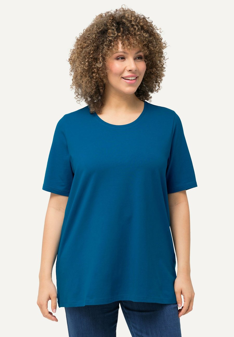 

Футболка Ulla Popken RUNDHALSAUSSCHNITT, Classic Medium Blue/Blue, Синий, Футболка Ulla Popken RUNDHALSAUSSCHNITT, Classic Medium Blue/Blue