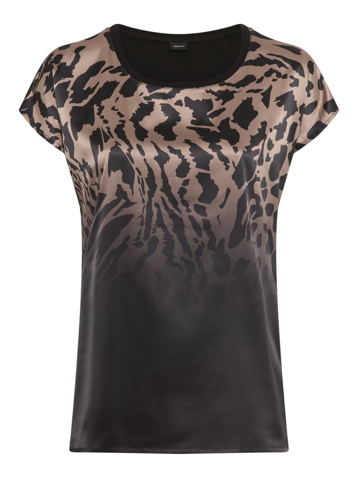 

Блузка-рубашка черного цвета с анималистичным принтом Laura Scott