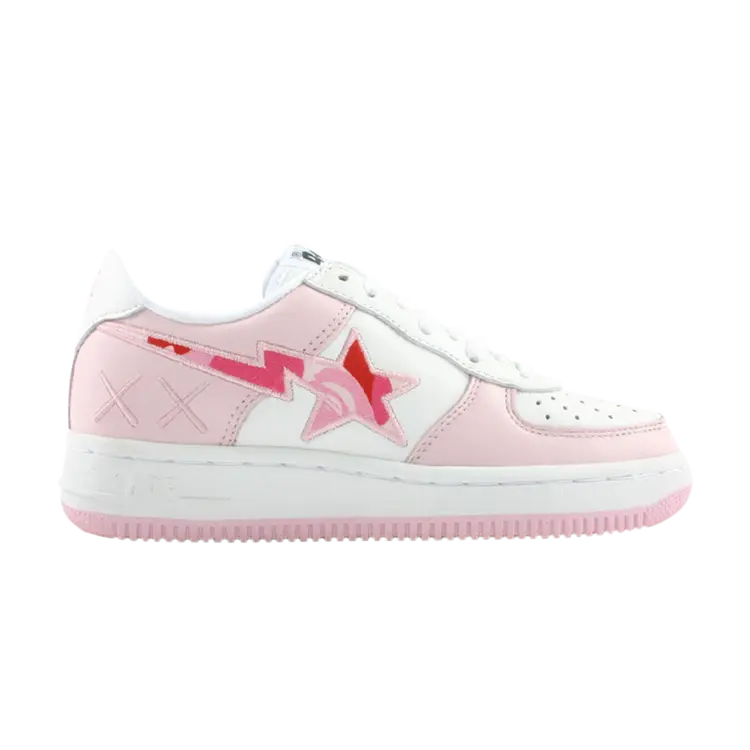 

Кроссовки BAPE Kaws x Bapesta FS-001 Low 'Pink Camo', розовый