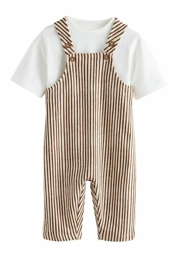 Комбинезон стандартного кроя Next, Brown And Off White Stripe