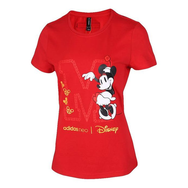 

Футболка neo x disney mickey mouse crossover casual sports с круглым вырезом с коротким рукавом красные Adidas, красный