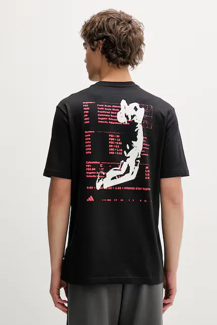 Футболка хлопковая The Anx Hoop Adidas, черный