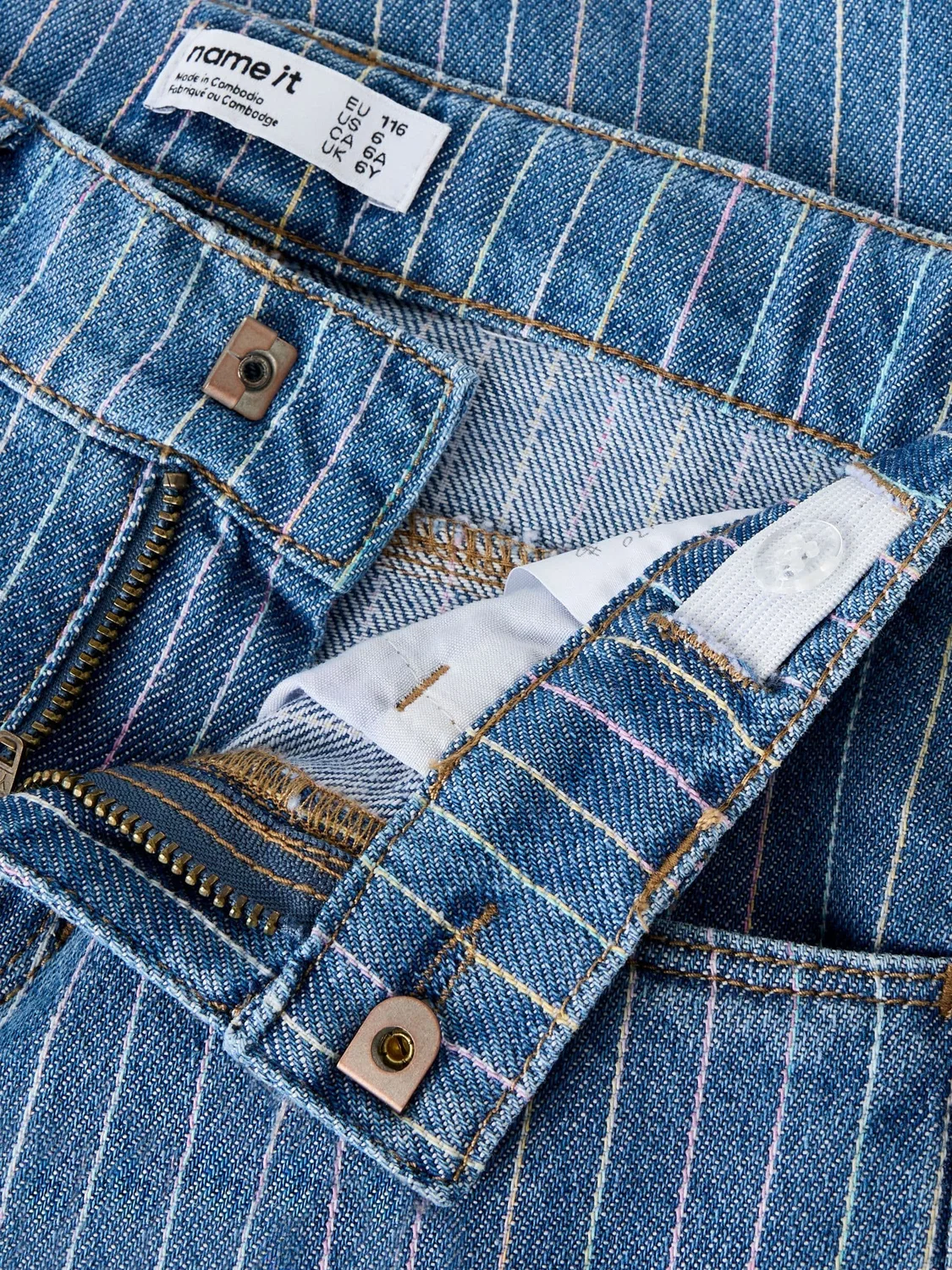 Джинсы с широкой штаниной Name it, medium blue denim — фото 4