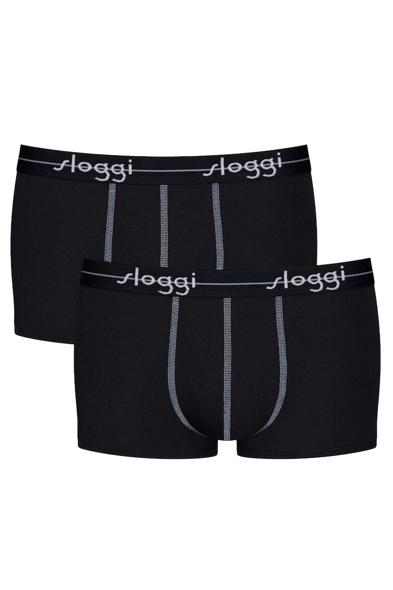 

Боксеры с логотипом на талии, 2 пары Sloggi, черный