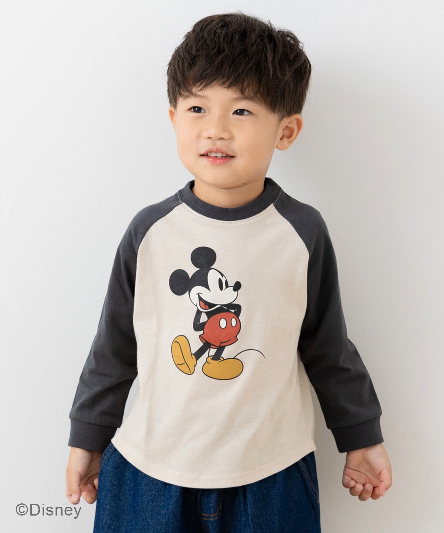 Футболка с длинным рукавом Микки Маус Disney, B Raglan/Charcoal