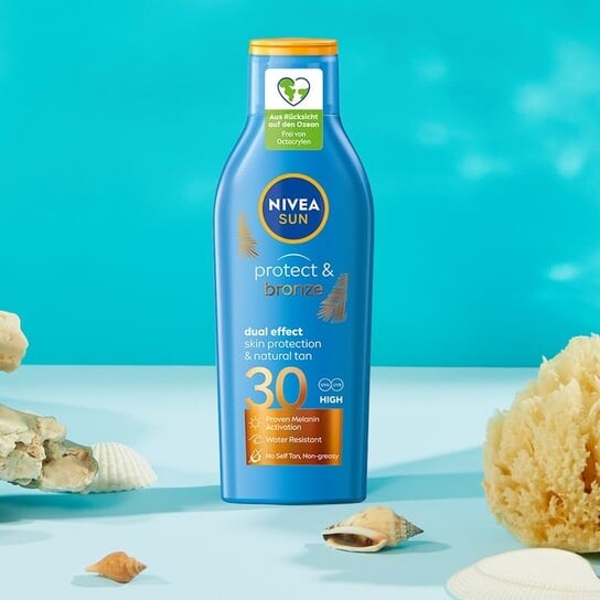 Лосьон, активирующий естественный загар SPF30 200мл Nivea, Sun Protect & Bronze — фото 3