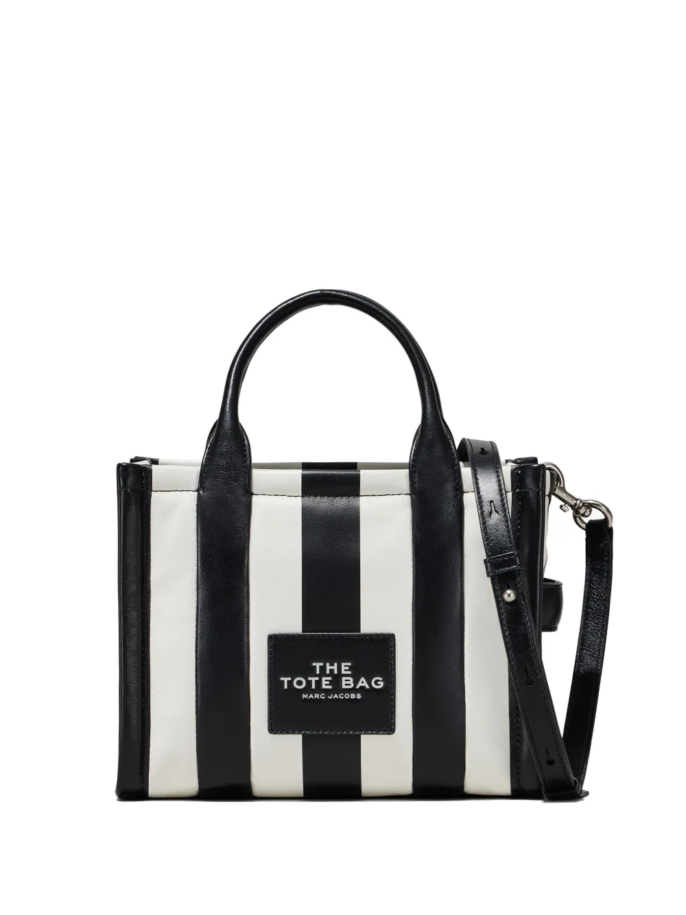 

Маленькая сумка The Striped Tote MARC JACOBS, черный