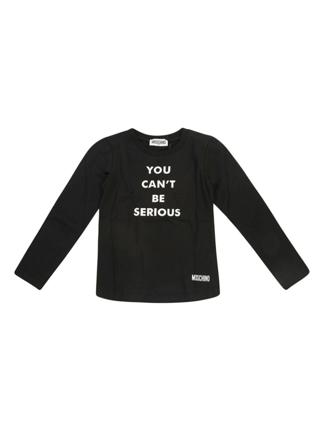 

Moschino Kids футболка с длинными рукавами и принтом-лозунгом, черный