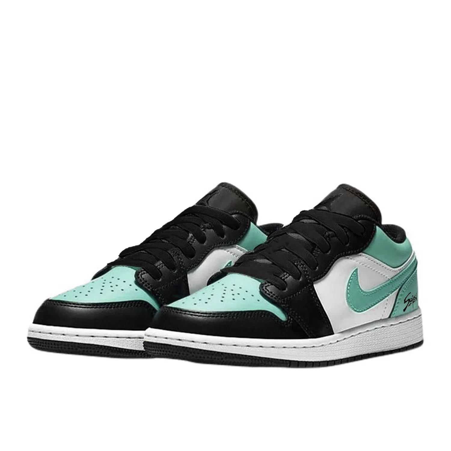 Кроссовки детские Air Jordan 1 Low Green Jordan — фото 4