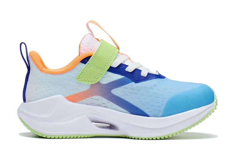 Li-Ning YOUNG Li-Ning BOOM Technology Cushioning Rebound легкие нескользящие детские кроссовки, thin bowl синий/светло-sea синий — фото 4
