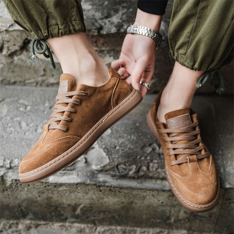 Кроссовки мужские Lifestyle Shoes Men Low-Top Weishibangwei, коричневый — фото 3