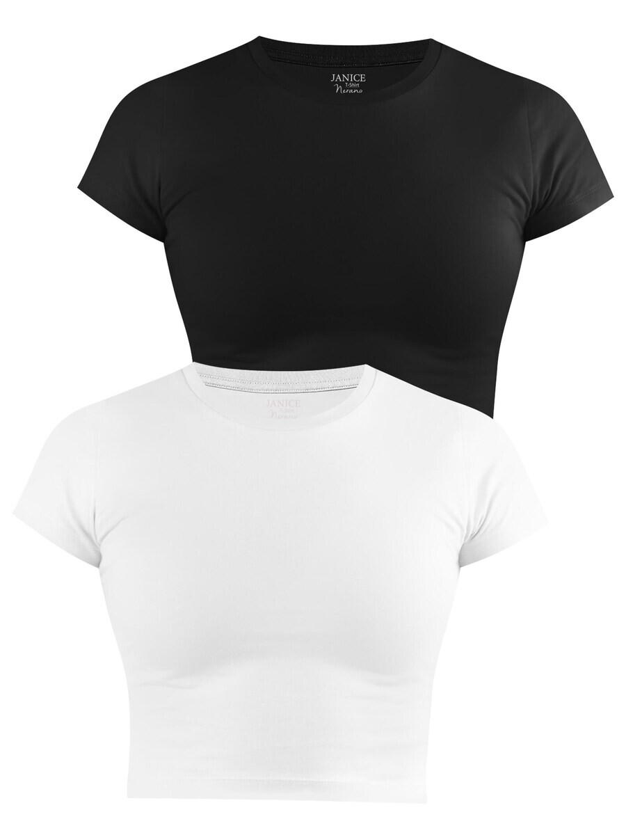 

Футболка Janice Shirt Nerano, черный/белый