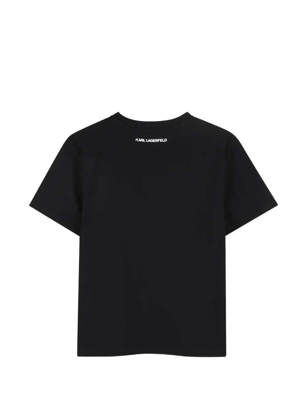 Футболка с пайетками и графическим принтом Karl Lagerfeld Kids, черный — фото 2