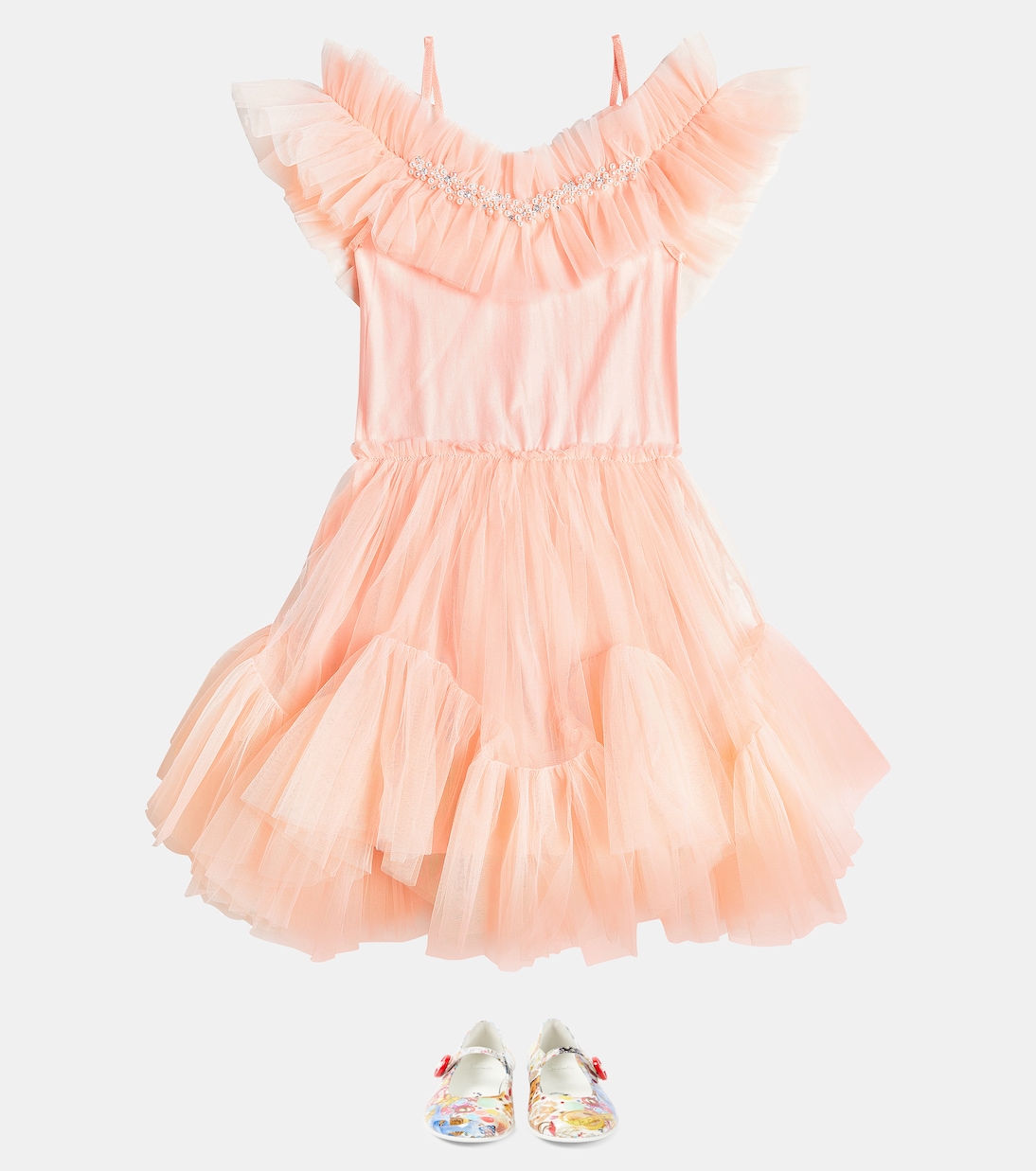Мэри Джейн из лаковой кожи Melobib Christian Louboutin Kids, Multi/Lin Bianco — фото 2